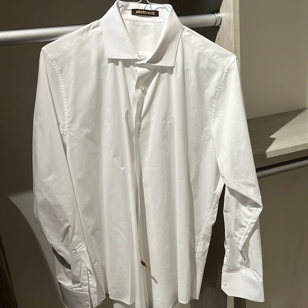 Roberto Cavalli White Dress Shirt